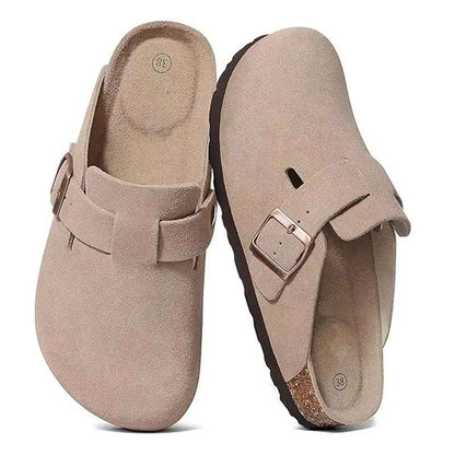 Sabot in pelle scamosciata