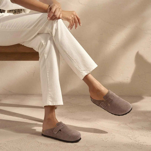 Sabot in pelle scamosciata